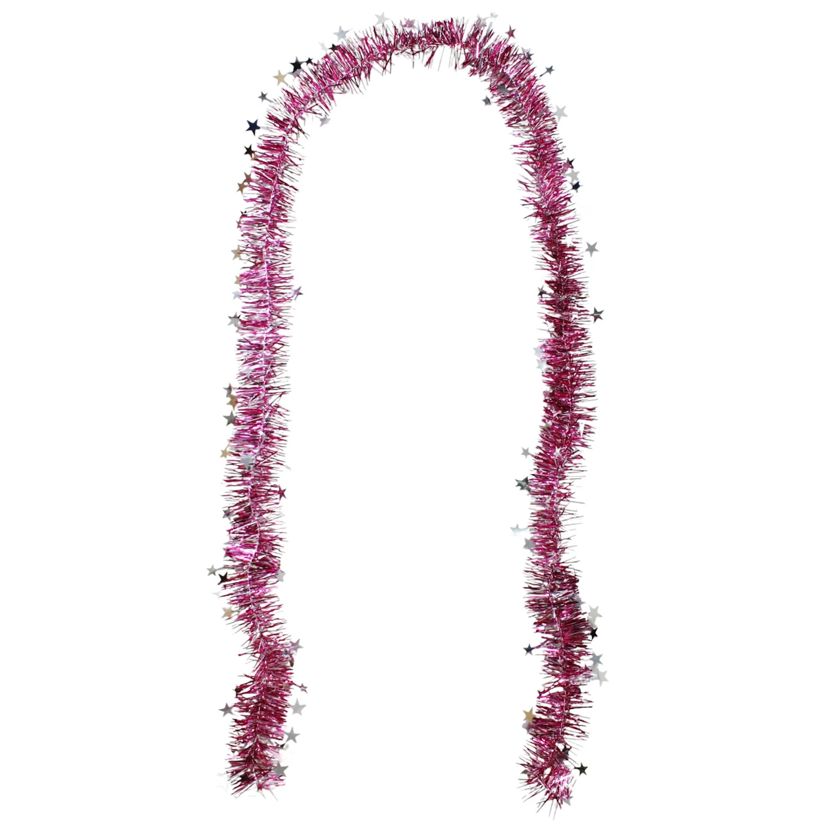 Dây Kim Tuyến 2 Lớp Ngôi Sao Nhỏ Trang Trí Giáng Sinh 180 cm - Chaang Chiia LP-DKT-2S - Màu Hồng