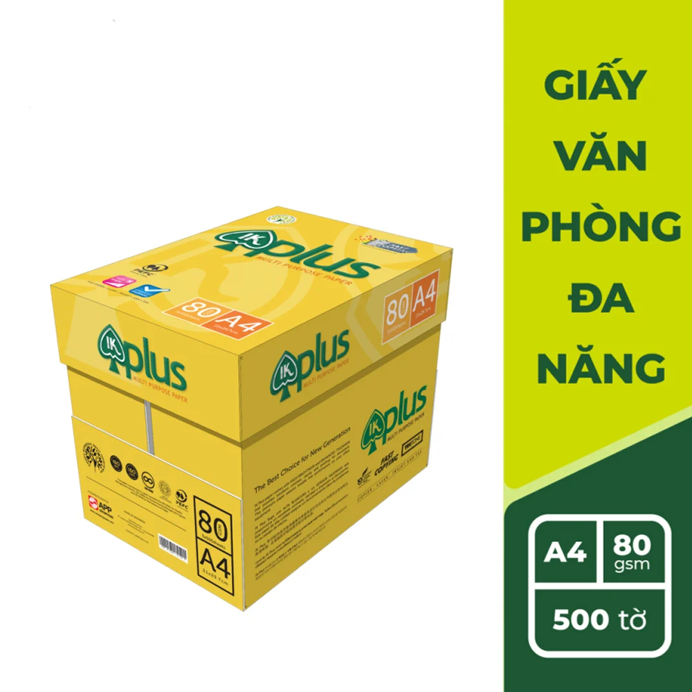 Ream giấy A4 80 gsm IK Plus-02 (500 tờ)