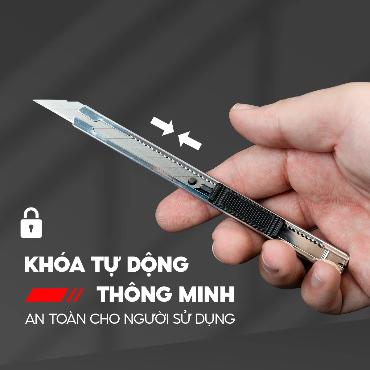 Dao rọc giấy KN-009 - Khóa tự động thông minh