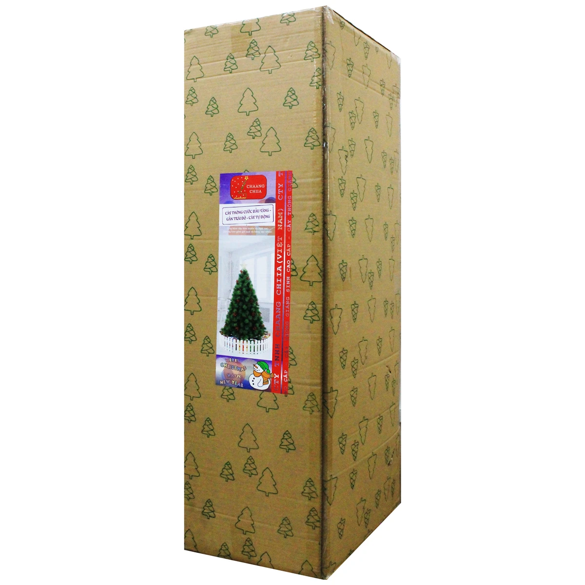 Cây Thông Noel Đầu Vàng Gắn Trái Đỏ 210 cm - Cây Treo - Chaang Chiia LP-YHN-R