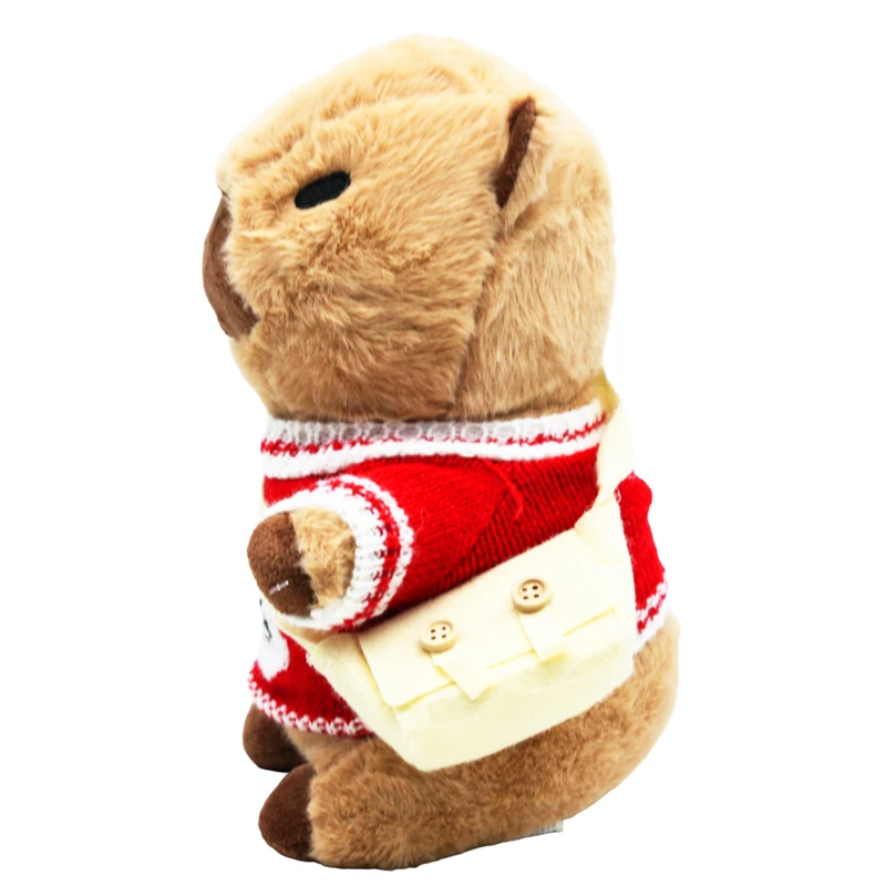 Thú Bông Capybara 23 cm - Nuan Nuan SLKPCY23 - Mặc Áo Hình Ông Già Noel