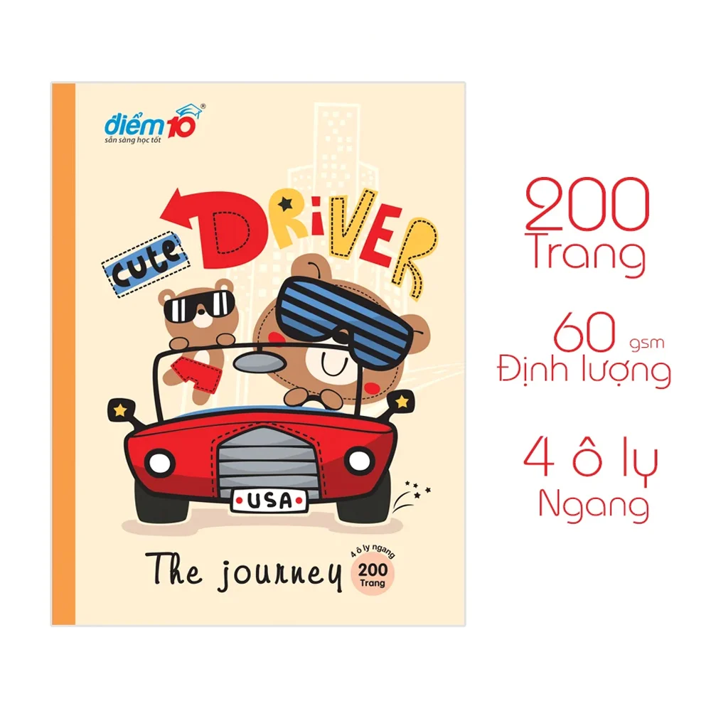 Combo 10 Tập học sinh 200 trang 4 ô ly ngang 60 gsm Điểm 10 TP-NB066 (hình ngẫu nhiên)