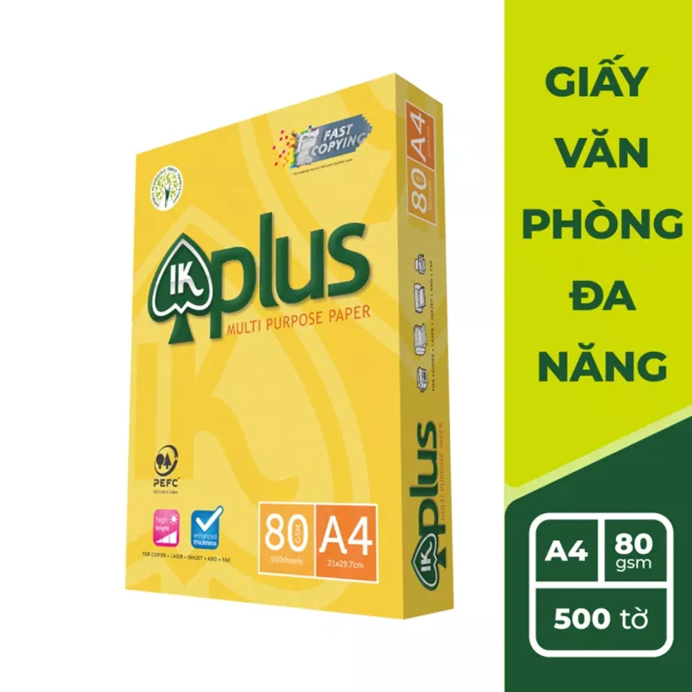 Ream giấy A4 80 gsm IK Plus-02 (500 tờ)