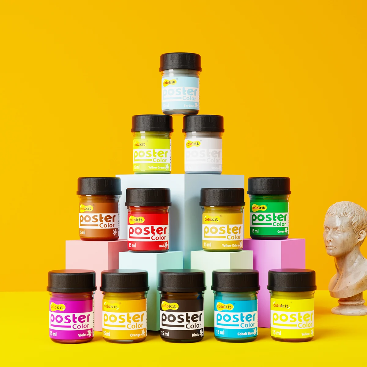Hộp 12 màu nước Poster Color Colokit POSCO-02