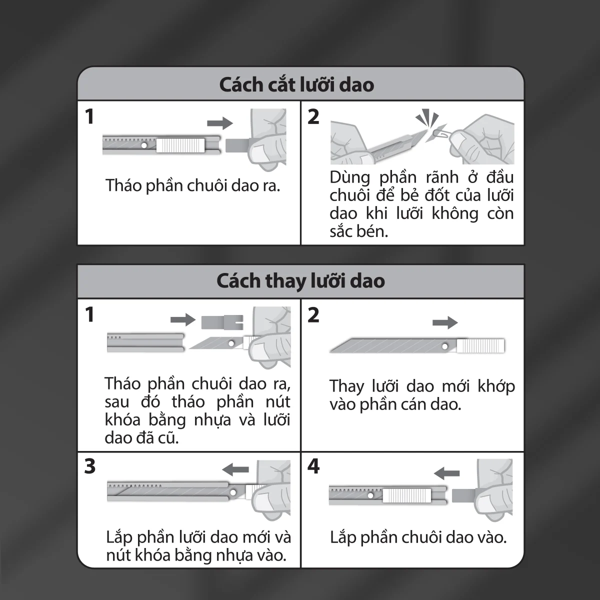 Dao rọc giấy KN-009 - Khóa tự động thông minh